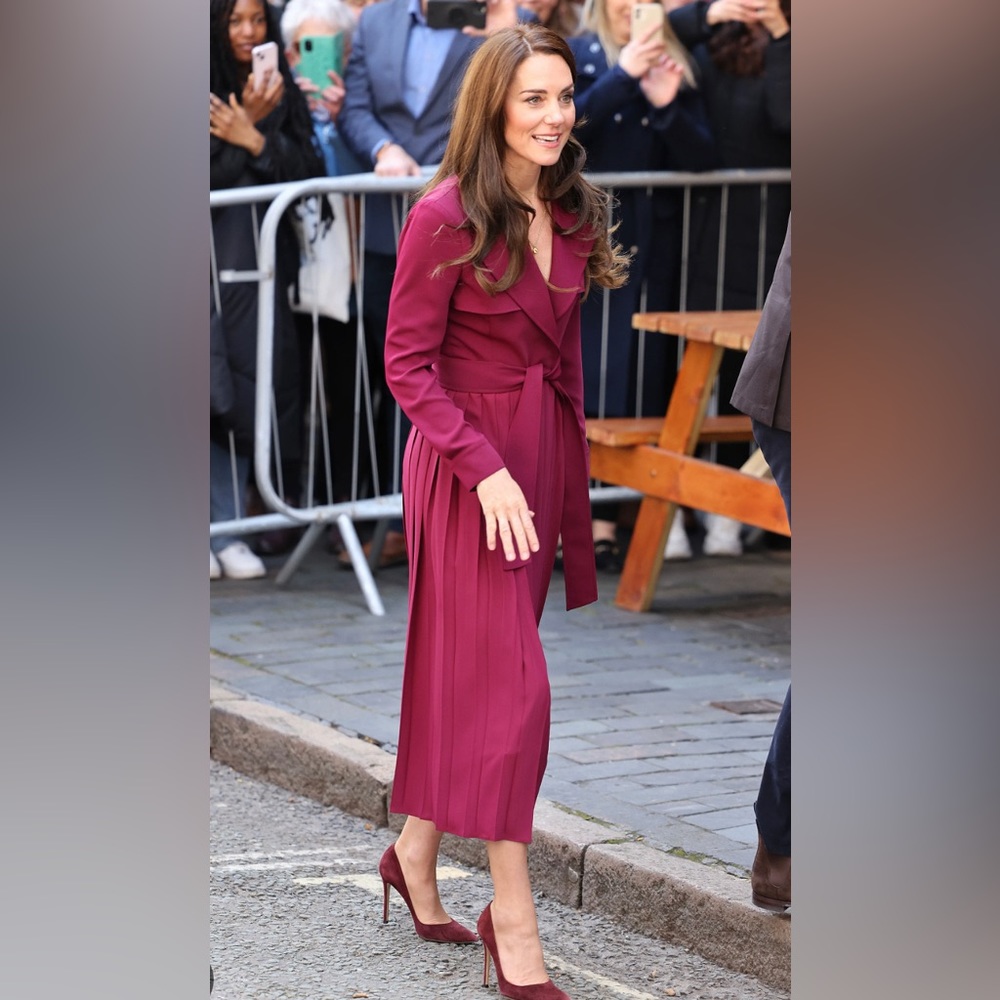 Karen Millen Burgundy Trench Dress